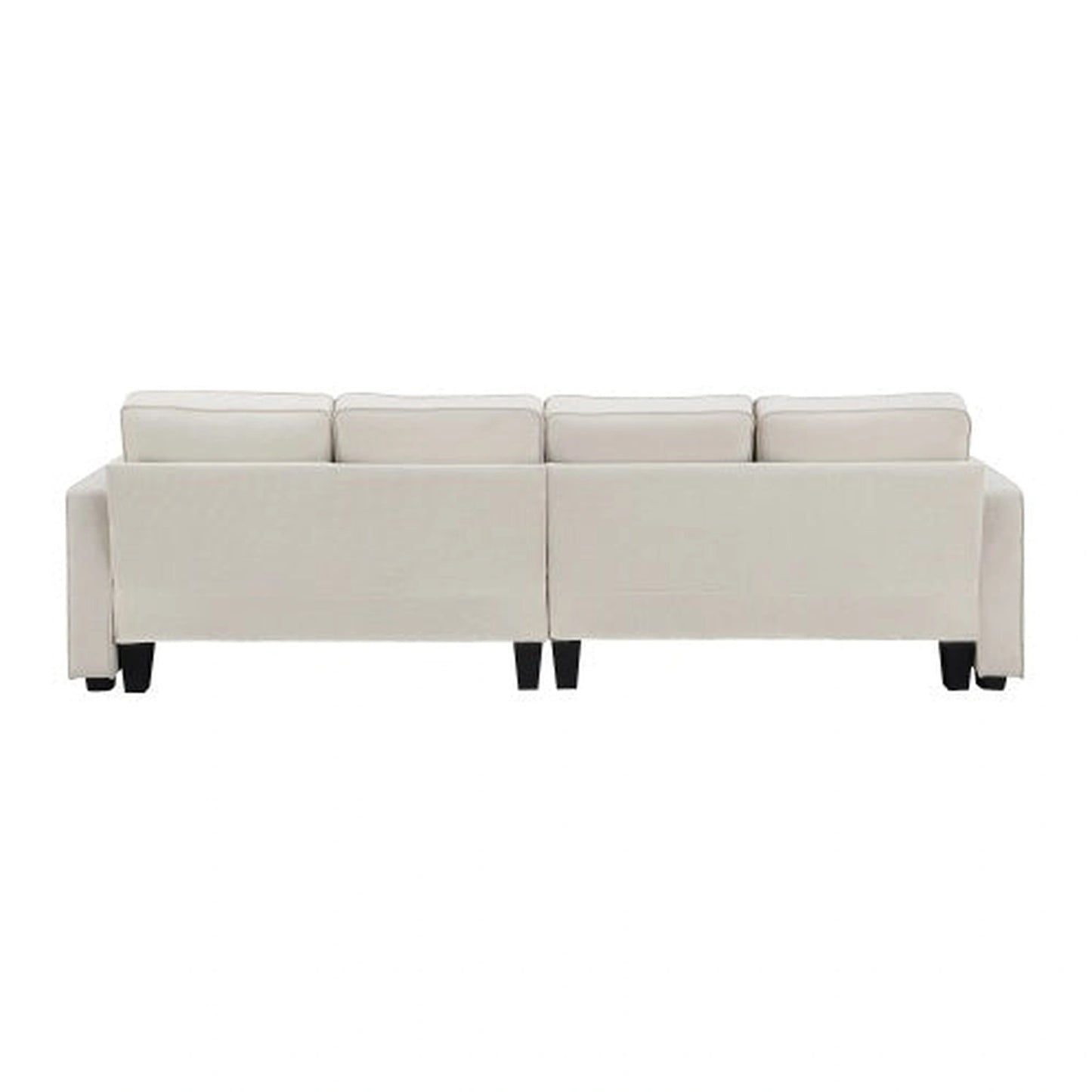 Seater Modern Linen Fabric Sofa With Armrest Pockets And 4 Pillows,Minimalist Style Couch For Living Room, Apartment, Office,3 Colors