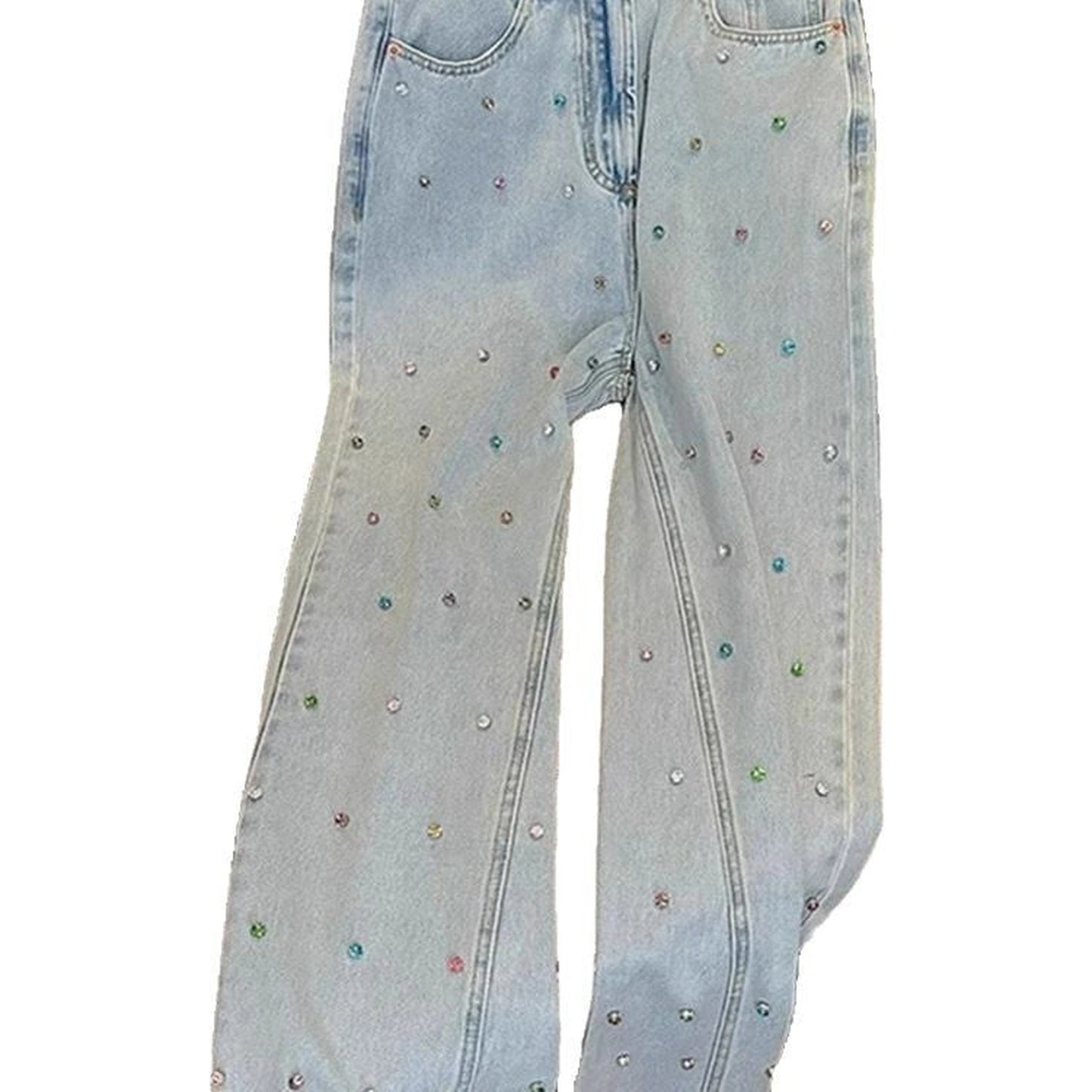 American Retro High-end Fashionable Chic Loose Light Color Mop Trousers