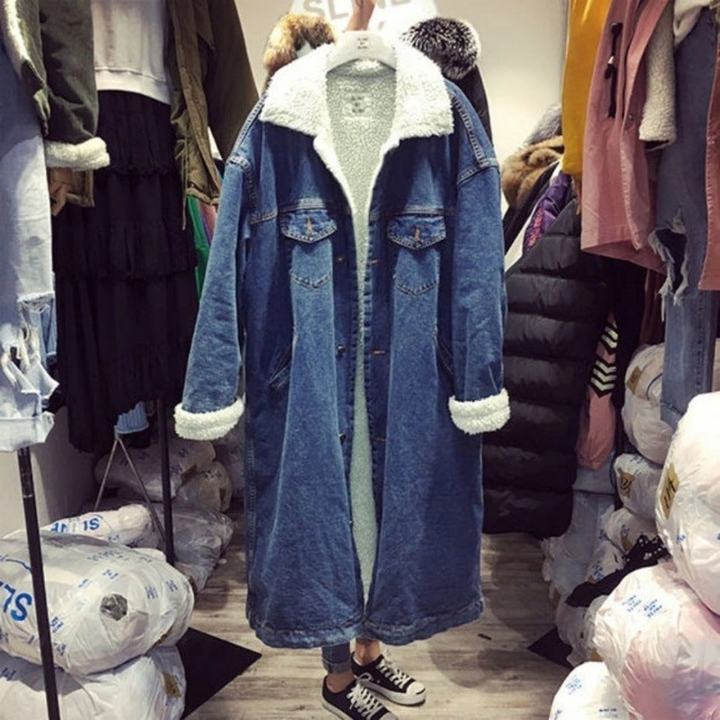 Thickened Straight Versatile Plus Size Cotton Jacket