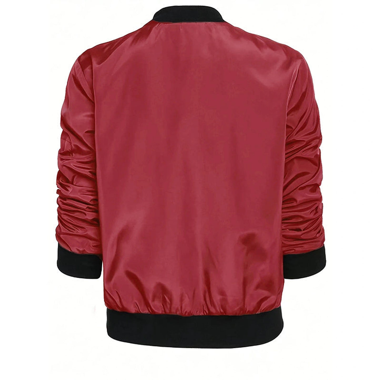 Women's Zippered Long-Sleeve Stand Collar Jacket Color-Blocked Spring & Fall Fashion Minimalist Top