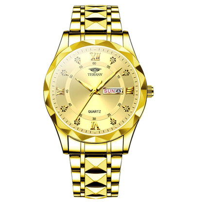Watch Men's Chinese And English Calendar Diamond Shell