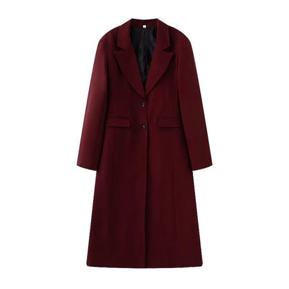 Women's Slim Temperament Long Overcoat Outerwear