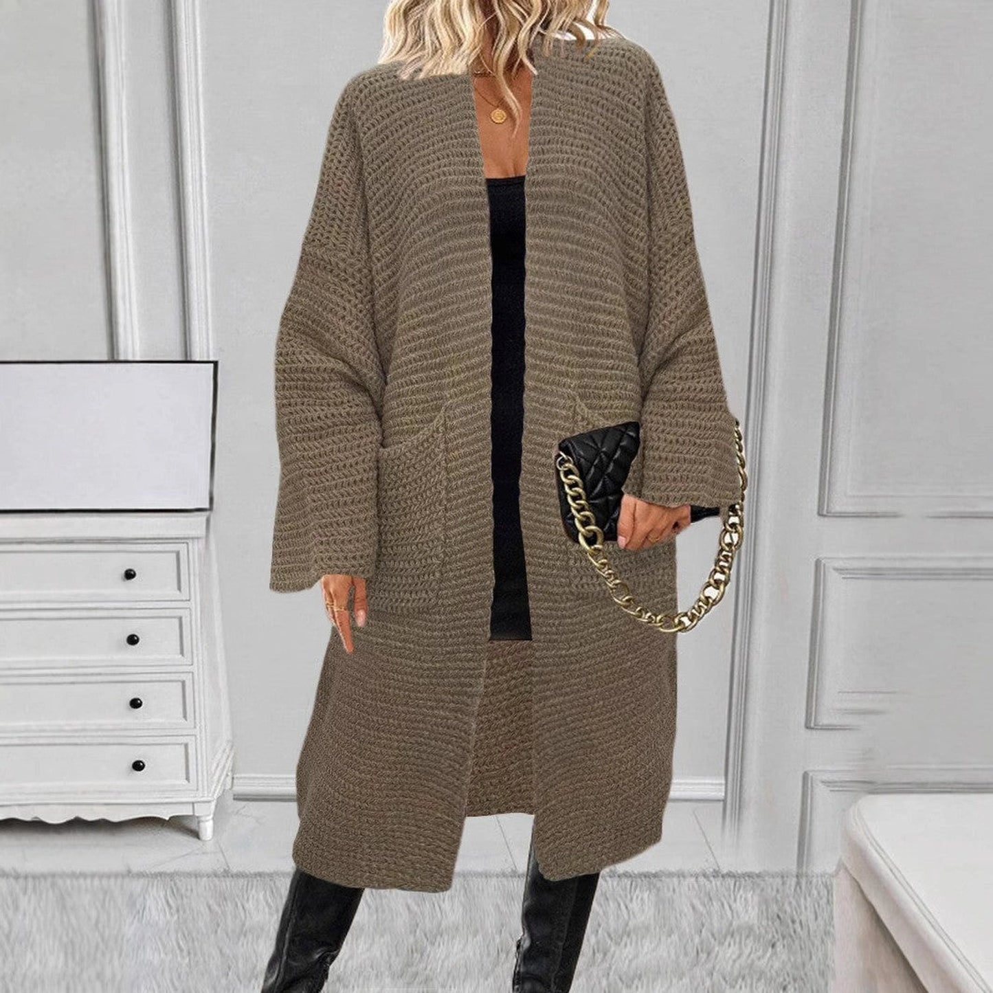 Women's Loose Thick Needle Sweater Cardigan Coat