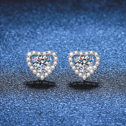S925 Sterling Silver Ear Stud Pendant Suit