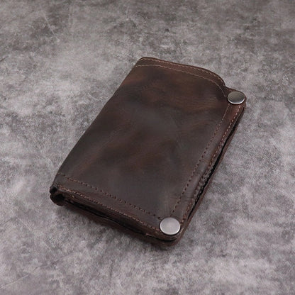 First Layer Skeleton-skin Wallet Retro European American Style Men's Long Type Multiple Card Slots Multi-functional Wallet Card Holder Male Factory Wholesale