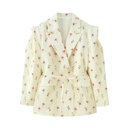 Women's Fashion Unique Sweet Floral Coat