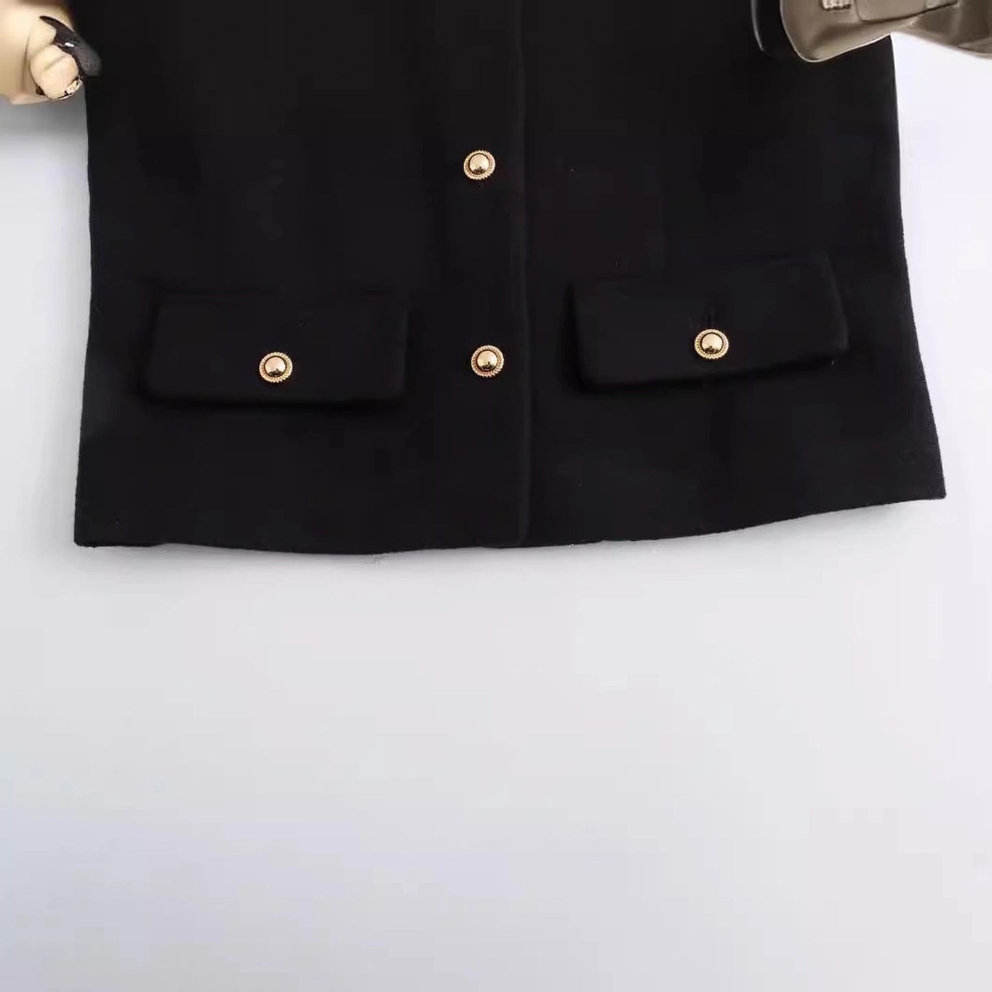 Women's Fashion Button Decoration Short Suit Coat